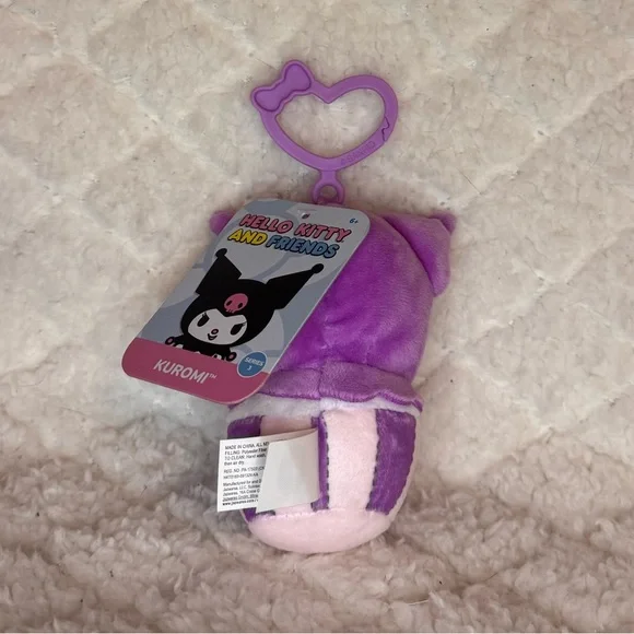 New! Sanrio Kuromi Ice Cream Plush Keychain/Bag Charm - Picture 2 of 5